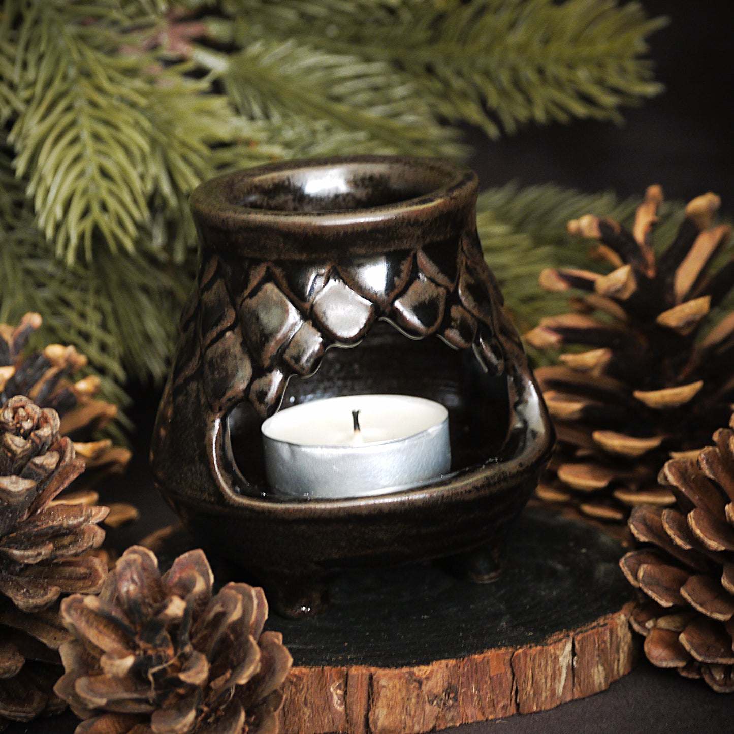 Mini Footed Chiminea/Tealight Holder