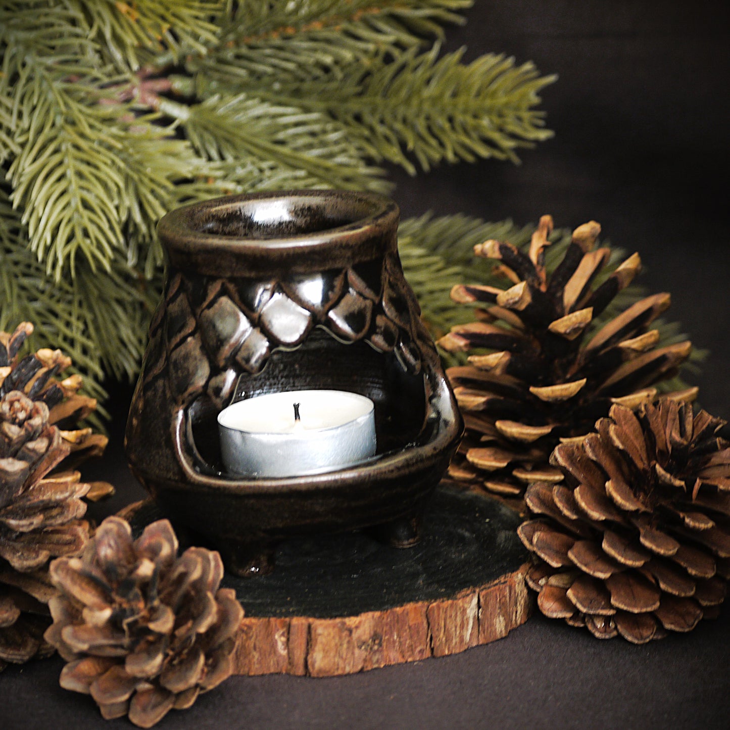 Mini Footed Chiminea/Tealight Holder