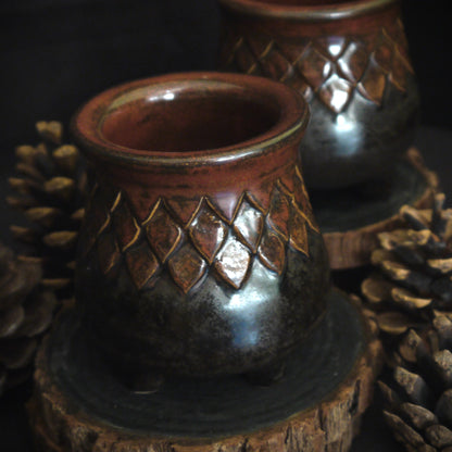 Mini Copper & Black Dragon Scale Trinket Pot